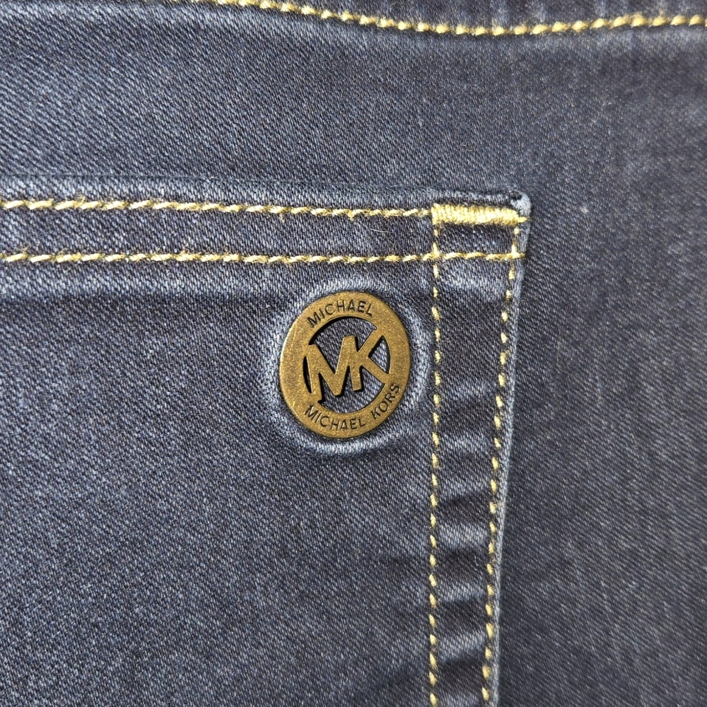 Michael Kors Izzy Cropped Skinny 5 Pocket Dark Wash Jeans sz 12 - Picture 4 of 5